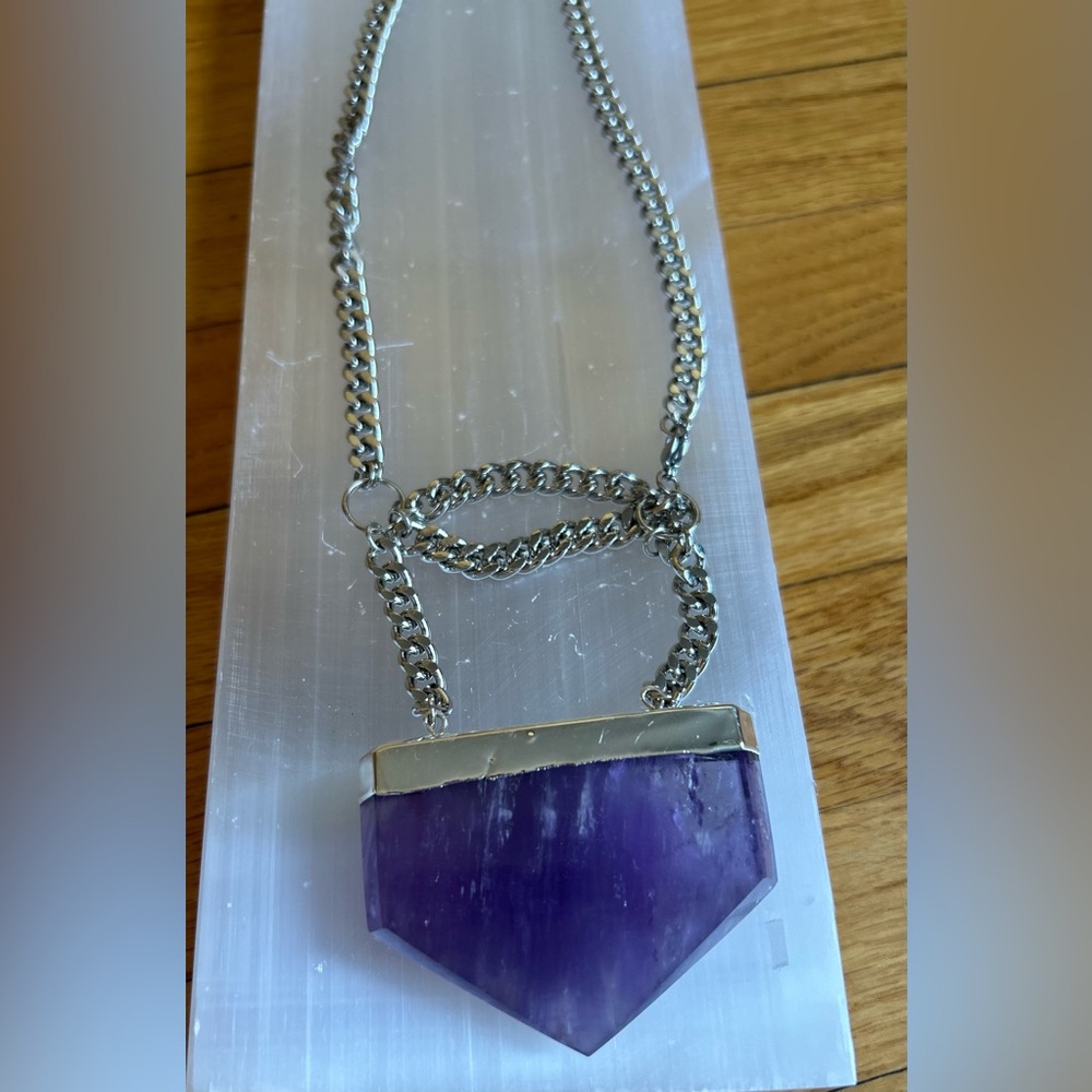 Stunning Amethyst Quartz Statement necklace